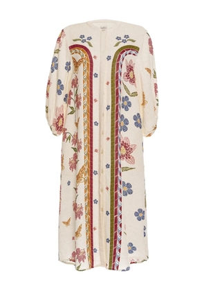 Agua Bendita Clavelina floral-print beach dress - Neutrals