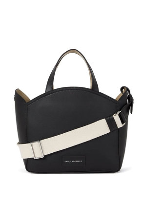 Karl Lagerfeld K/Circle perforated-logo tote bag - Black