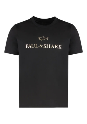 Paul & Shark logo-print cotton T-shirt - Black