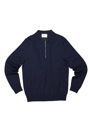 NN07 zippered polo sweater - Blue