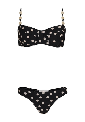 Brigitte beaded-detail bikini - Black