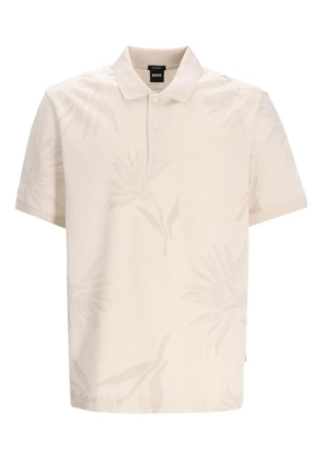 BOSS Parris floral-patterned polo shirt - Neutrals