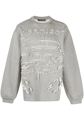 Y/Project Paris' Best distressed cotton sweatshirt - Grey