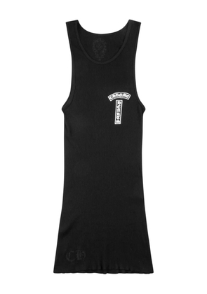 Chrome Hearts logo-print fine-ribbed tank top - Black