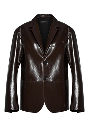 ANOUKI faux-leather blazer - Brown