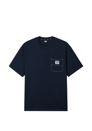 FINGERCROXX logo-patch T-shirt - Blue