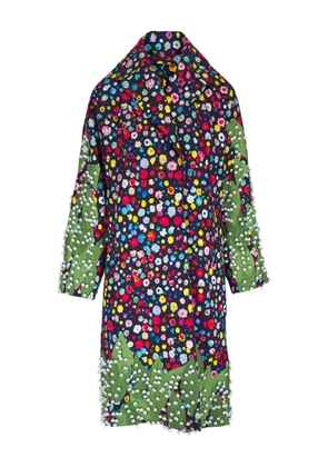 Libertine floral-print oversized coat - Blue