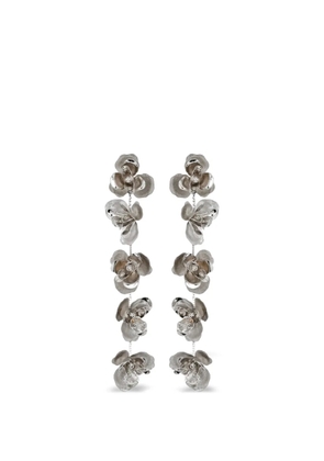 Jennifer Behr Larena floral drop earrings - Silver
