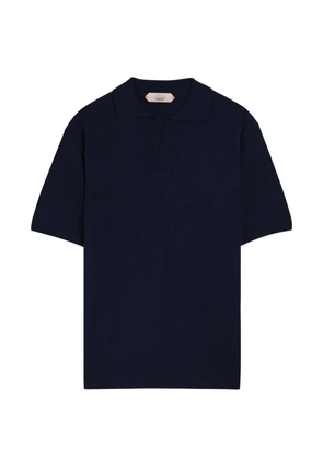 Aurélien fine-knit polo shirt - Blue