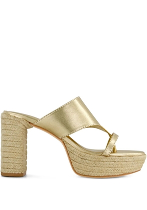 Bernardo Bernardo 1946 95mm Tera espadrille platform sandals - Gold