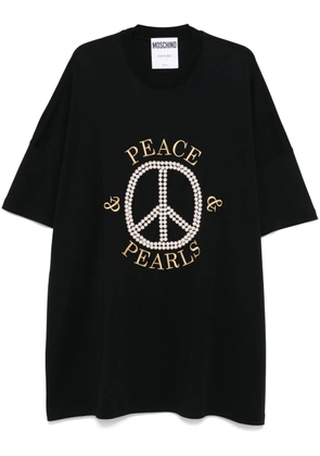 Moschino faux-pearl detail mini dress - Black