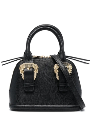 Versace Jeans Couture Baroque-buckle faux-leather tote bag - Black