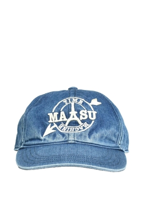 MASU embroidered-logo denim cap - Blue