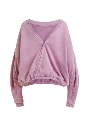Essentiel Antwerp open-back gathered sweatshirt - Purple