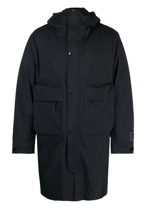 C.P. Company logo-print layered coat - Blue