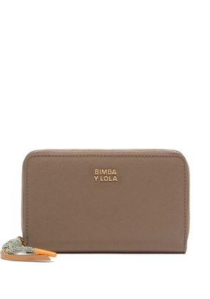 Bimba y Lola logo-detail zip wallet - Neutrals
