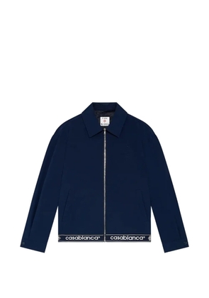 Casablanca emblem zip jacket - Blue