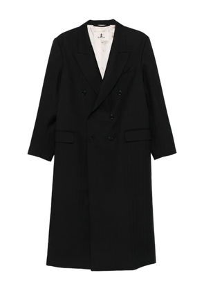 Barena double-breasted pinstripe coat - Black