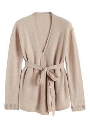 Chinti & Parker wrap-STYLE belted cardigan - Neutrals