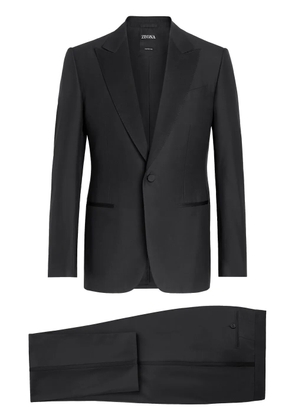 Zegna Trofeo 600 single-breasted wool-silk suit - Black