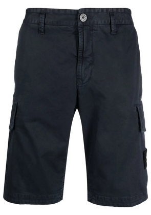 Stone Island compass-motif cargo shorts - Blue