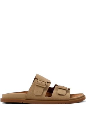 Camper buckle cocoa leather sandals - Brown
