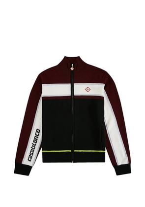 Casablanca colour-block knitted track jacket - Red