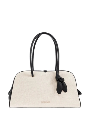 Jacquemus Le Turismo linen tote bag - Neutrals