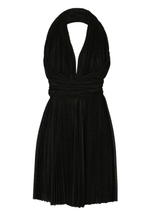 Dolce & Gabbana plissé halterneck minidress - Black