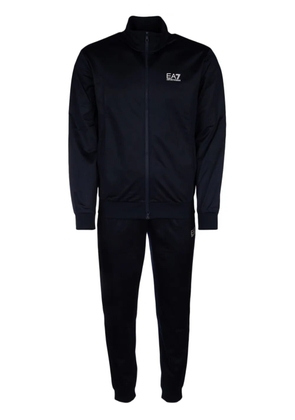 Ea7 Emporio Armani logo-chest tracksuit set - Blue
