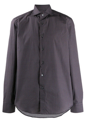 Dell'oglio geometric patterned shirt - Blue