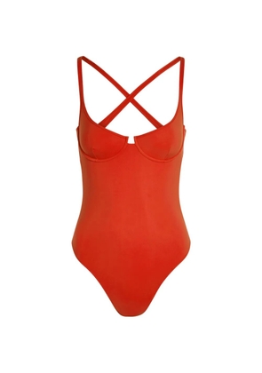 LIDO Ottantatre crossover-strap swimsuit - Orange
