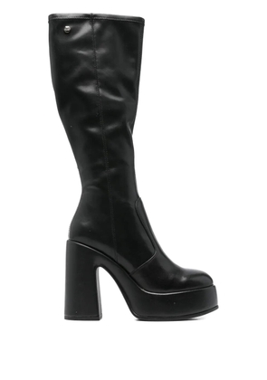 Cult 12mm platform knee-high boots - Black