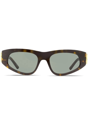 Balenciaga Eyewear logo-plaque arm sunglasses - Brown