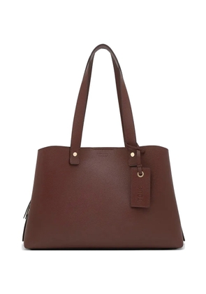 TOUS zip tag tote bag - Brown