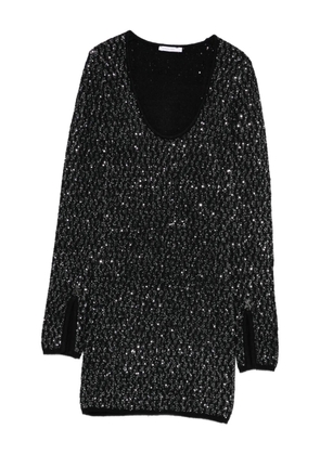 Patrizia Pepe sequin-embellished mini dress - Black