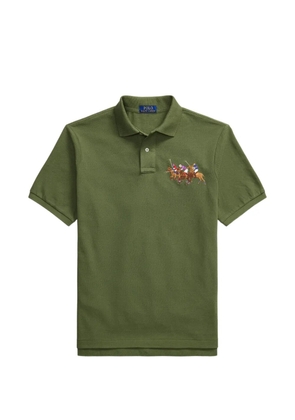 Polo Ralph Lauren embroidered triple-pony polo shirt - Green