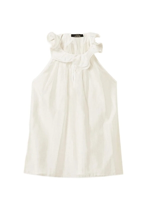 TWINSET ruffled voile top - White