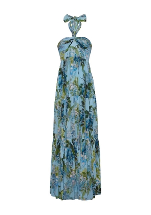 Cara Cara Piana halter-neck tiered maxi dress - Blue