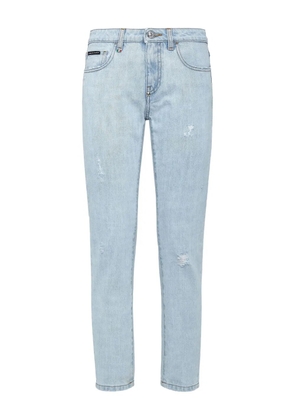Philipp Plein distressed-effect boyfriend jeans - Blue