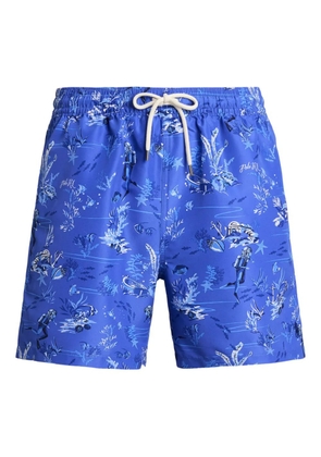 Polo Ralph Lauren graphic-print swim shorts - Blue