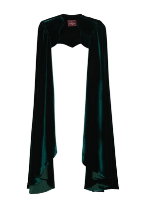 CRISTALLINI Nora velvet cape - Green