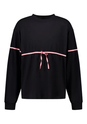 GmbH ribbon-detail long-sleeve T-shirt - Black