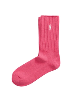 Polo Ralph Lauren ribbed-embroidered socks - Pink