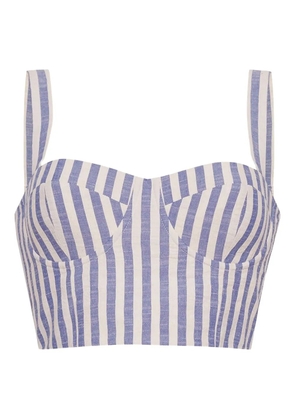 Cara Cara Claudine striped top - Neutrals