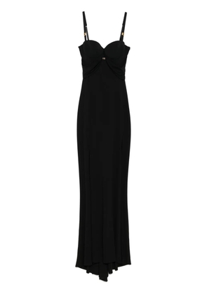 Elisabetta Franchi corset-style crepe maxi dress - Black