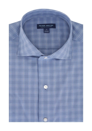 Peter Millar checked-pattern long-sleeve shirt - Blue