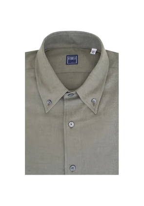 Fedeli button-down collar shirt - Blue