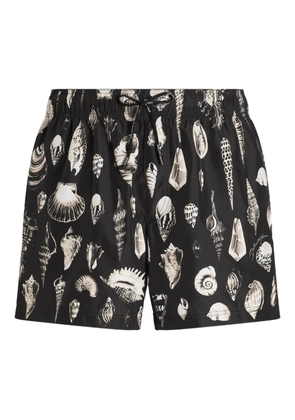 Dolce & Gabbana shell-print swim shorts - Black