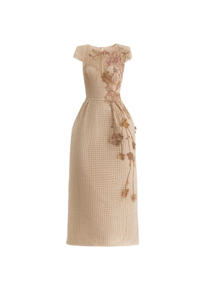 Gemy Maalouf openwork midi dress - Neutrals